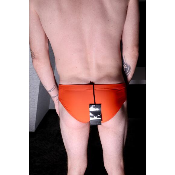 Dark Room Orange Swim Brief With Zipper - Size XS - Picture 4 of 4